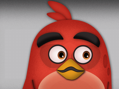 Red in angry birds 2d animation animation design flat illustraion illustration motion vector