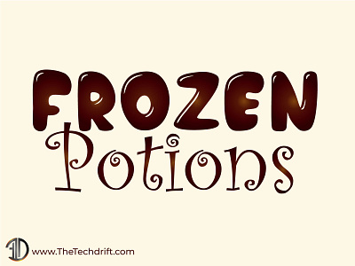 Frozen Potions - Ice Cream and Frozen Desserts brand identity design emblem ice cream logo icecream brand logo logo thetechdrift