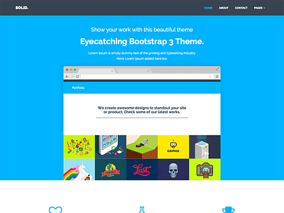 Solid - Bootstrap 3 Theme bootstrap design flat landing template theme web design webdesign