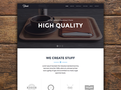 Finest - Bootstrap One Page application bootstrap flat interface landing layout minimal redesign ui user interface webdesign website