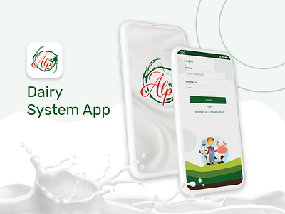 Dairy App adobe xd android app design dairy app figma milk app mobile app online ui ui screens ux