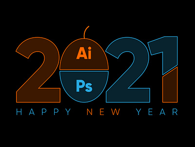 Happy New Year Text Design | 2021 | Ai & Ps - 2021 2020text 2021 ai dalower hossain delower delower hossain design graphic design happy new year happy new year 2021 happy new year 2021 song happy new year 2022 happy new year 2022 status new year ps sayidee wish you happy new year 2021