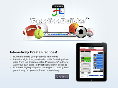 iPractice Landing Page app ipad