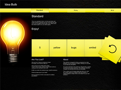 Idea bulb website design website