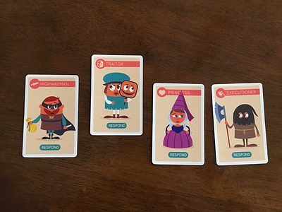 Which response will you choose? card game executioner family game medieval princess robber traitor