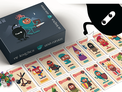 Of Knights and Ninjas card family game gems kickstarter kings knights medieval ninjas party peasants princess strategy