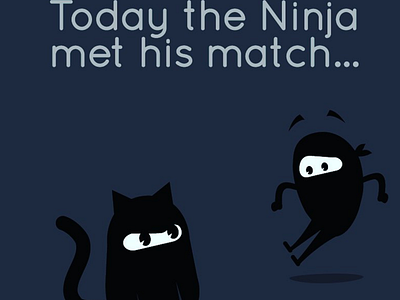The Ninja met his match card game cat mask medieval ninja