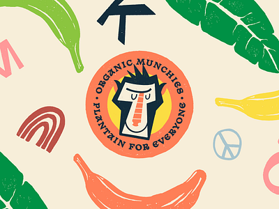 Monkey branding character food graphic design guatemala illustration logo monkey organic procreate vector