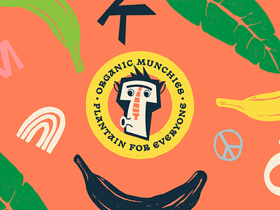 Monkey adobe branding food graphic design guatemala illustration logo monkey organic procreate texture vector