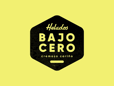 Helados Bajo Cero brandin guatemala hex ice cream typography