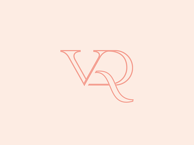 VR guatemala monogram outline serif type