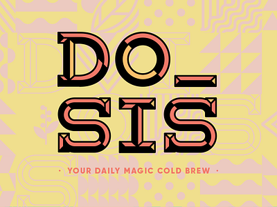 DOSIS | Cold Brew brand coffee cold brew guatemala logo magic typography