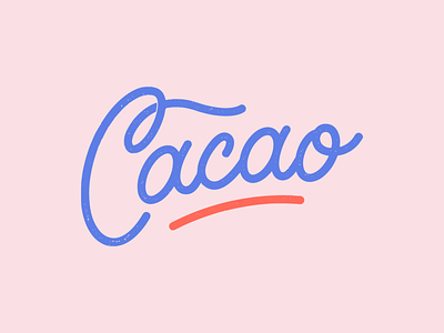 Cacao | Rejected blue brand band branding cacao grunge guatemala lettering logo monoline pink salmon script script lettering tropical typography vector