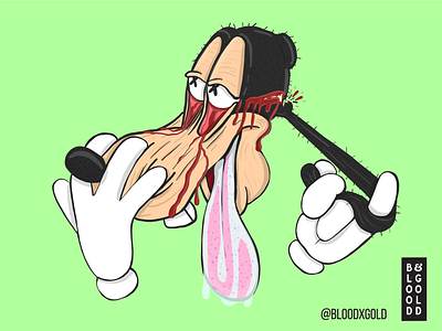 A-Hyuk! digital art disney drawing goofy gore illustration parody
