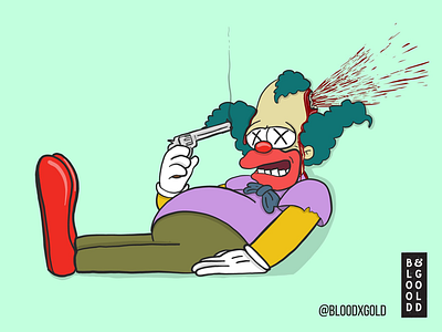 Send In The Clown dark art dark humor digital art illustration krusty parody simpsons weird