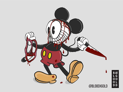 It’s Kind Of Fun To Do The Impossible digital art disney gore gross horror illustration macabre mickey parody weird
