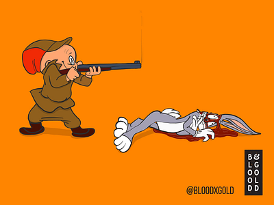 It’s Wabbit Season! bugs bunny digital art gun violence illustration looney tunes parody pop art