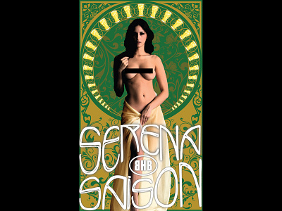 Serena Saison art nouveau beer design logo