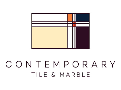 Contemporary Tile Marble Dribbble branding design logo