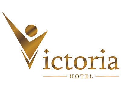 Victoria Hotels branding design hotel logo typography vector