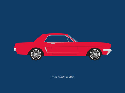 Ford Mustang 1965 1965 car clasicosypoemas ford illustration mustang red retro vector
