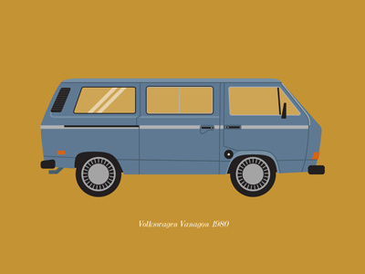 Volkswagen Vanagon 1980 1980 car illustration vanagon vector volkswagen