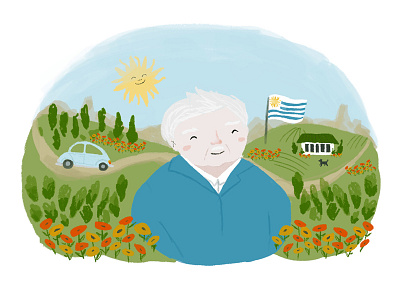 José Mujica's 80th bday birthday digital illustration photoshop politician revolution uruguay