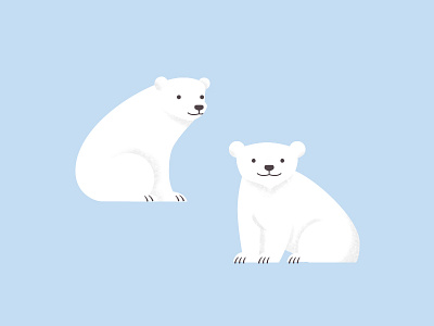 Polar Bear Cubs arctic illustration polar bear vector wildlife