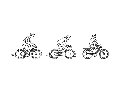 Biking around town bike city illustration ride vector