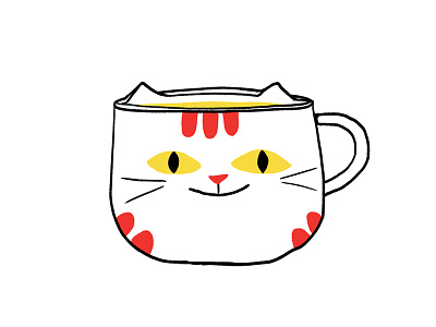 Cat cup book cat cup illustration photoshop project