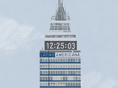 Torre Latino digital illustration mexico mexico city