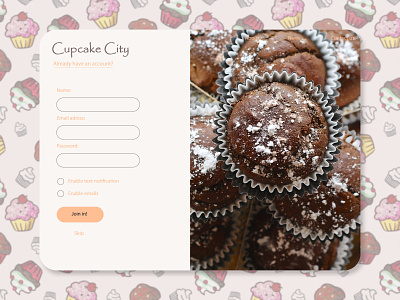 Cupcake City 003 cupcake daily 100 challenge design illustration pink screens sweet ui ui design uiux