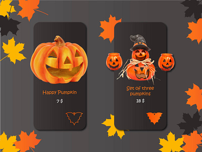 Pumpkin 012 12 daily 100 challenge design halloween haloween pumpkin illustration pupkin screens ui ui design uiux