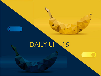On/off switch 015 15 bananas daily 100 challenge design illustration off on screens switch ui ui design uiux