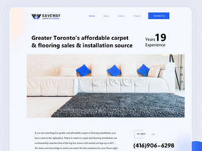 Carpet and Flooring Web UI/UX Design