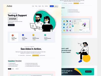 Comprehensive Accessibility Plugin Landing Page for Design Tools