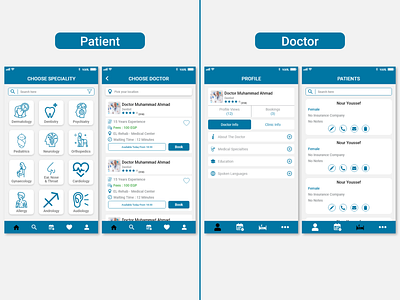 Medical App Shot app design doctor patient ui ux
