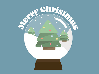 Merry Christmas! christmas christmas art christmas card christmas tree illustration illustration art merry christmas snow globe