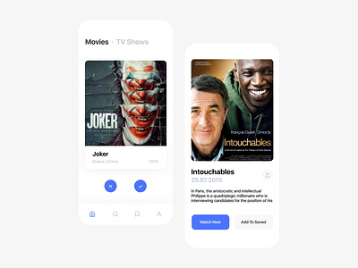 Kino. | Mobile App For Movie Searching app blue design dribbble figma flat ios minimal mobile movie search ui uidesign ux