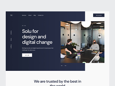 Solu - Digital Agency Website agency design dribbble figma minimal ui uidesign ux web webdesign