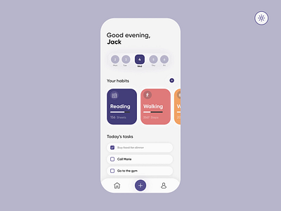 To Do App | Light / Dark Mode 🌑🌕 animation dark mode design dribbble figma flat ios light mode managment minimal minimalist mobile pink principle purple task list todo ui uidesign ux