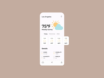 Weather Forecast App ☀️🌤☁️ animation app dark design dribbble figma flat forecast light minimal mobile principle ui uidesign ux weather web