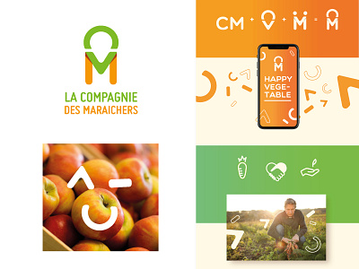 Identité visuelle - La compagnie des Maraîchers design graphic design identity logo smile vector vegetables
