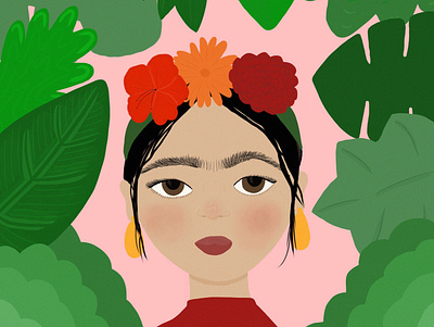 wanna-be frida fridakahlo illustration procreate