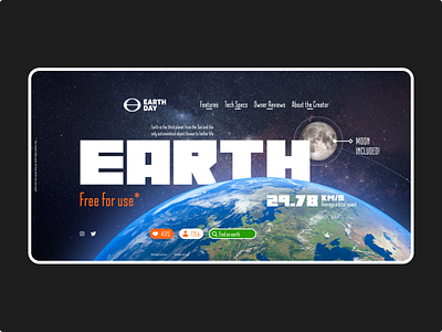 Earth day web site attractive font design dribbbleweeklywarmup earth day figma gore font kazmann sans ui uiux web design