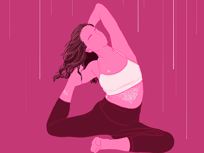 Pretty in pink design digital art pink pose tattoos yoga