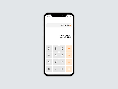 Calculator app design ios iphone ui