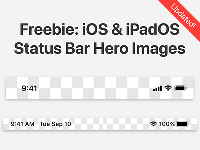 Freebie: iOS & iPadOS Status Bar Hero Images freebie ios ipados mockups screenshots status bar