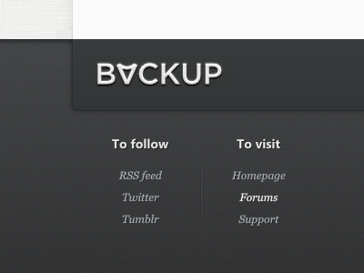 Footer styling blog bvckup footer tumblr