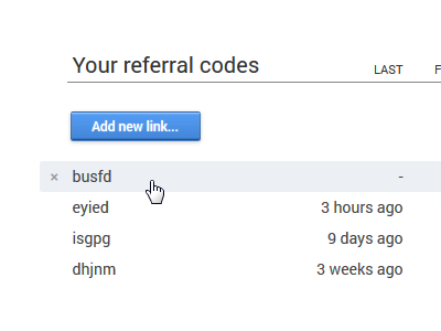 Referral dashboard